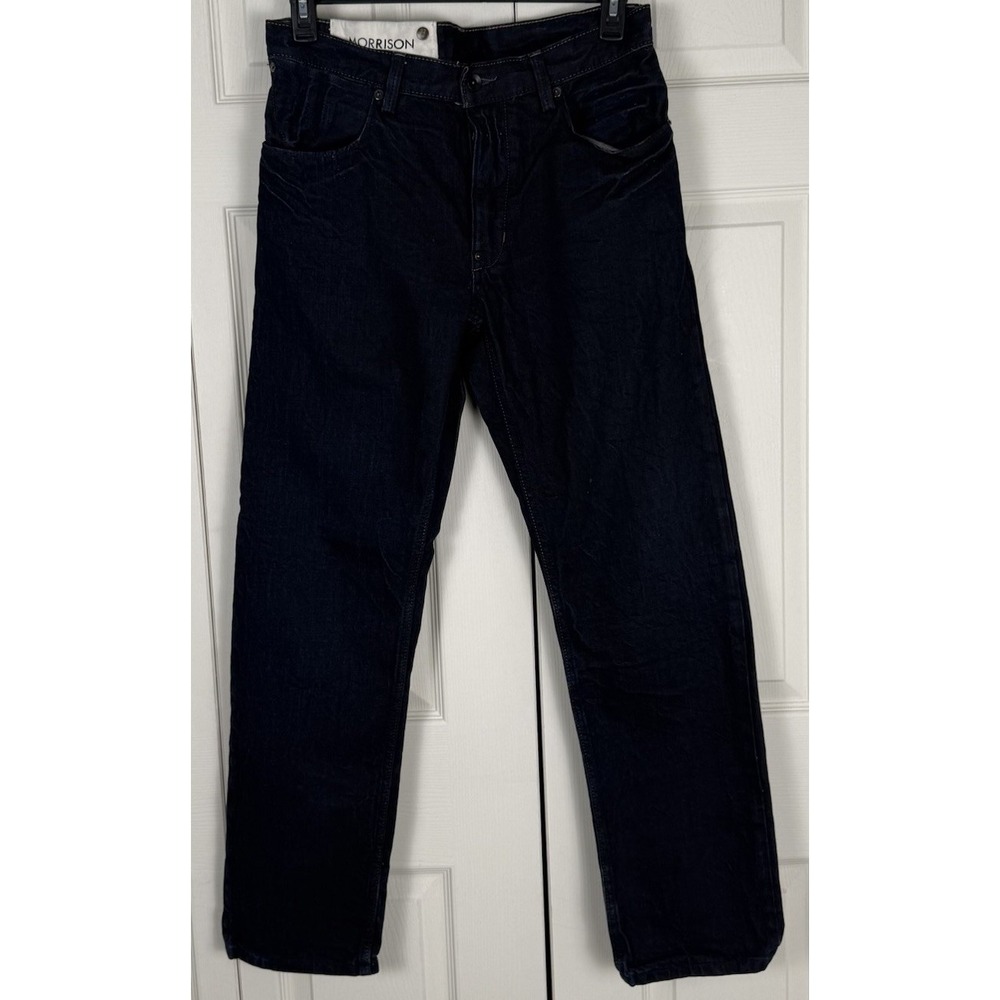 Gap Morrison Jeans Mens 32x32 Blue Denim Button Fly Dark Wash Pigment‎ Dip